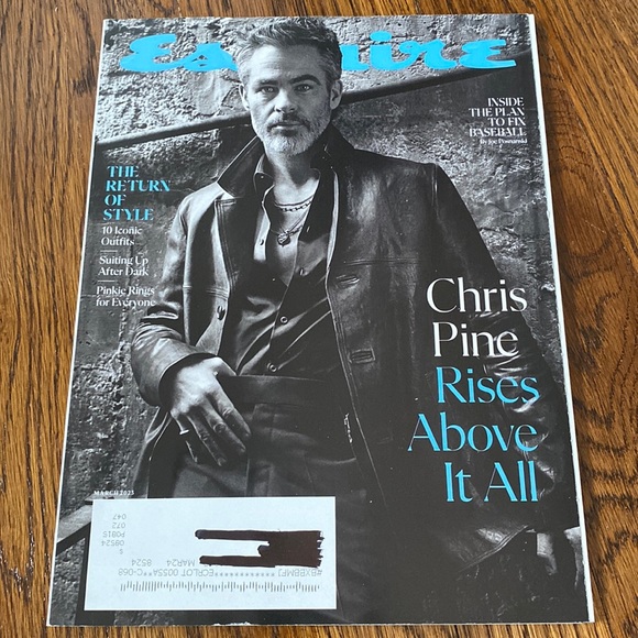 Esquire Magazine - March 2023 - Chris Pine - Never read!     men men’s magazines - Picture 1 of 1